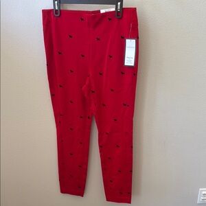 Charter Club Red and Black Leggings Vibrant Casual Wear